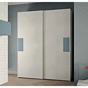 Armadio cameretta scorrevole 2 ante, finitura Cemento artico e Cadaques