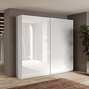 armadio scorrevole bianco laccato