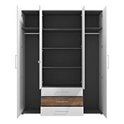 armadio con ripiani e cassetti