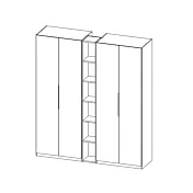 armadio con libreria