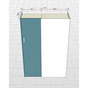 Armadio scorrevole 2 ante, L.163, bianco