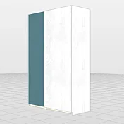 Armadio scorrevole 2 ante, L.163, bianco