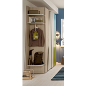 Armadio camerette L.155 Moretti Compact, Oliva, Tabacco e Cielo laccato