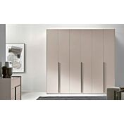 Armadio 6 ante battenti cachemire, design moderno