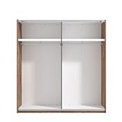 armadio scorrevole grigio e rovere