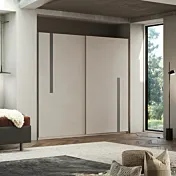 Armadio scorrevole Cashmere e Antracite, 2 ante scorrevoli Zenzero Shop