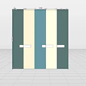 armadio 5 ante battenti verde