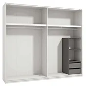 armadio scorrevole con cassetti interni