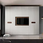 armadio vano tv noce