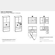 armadio con pannello tv girevole