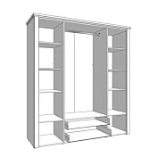 armadio con cassetti contemporaneo