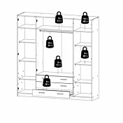 armadio che sorregge pesi 