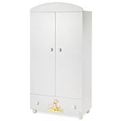 Culla neonati Melman bianca con ruote e decori colorati