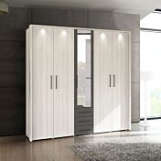 Armadio stile industry bicolore ante battenti