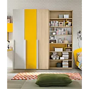 armadio con libreria rovere