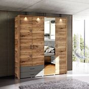 armadio industry 4 ante battenti con specchio