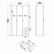 armadio con cassetti