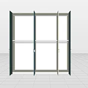 armadio moderno battente 5 ante