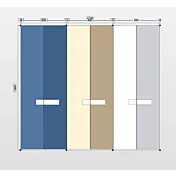 armadio 6 ante laccato
