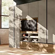 armadio vano tv effetto legno