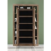 Conveniente e moderna Colonna libreria a 2 ante, finitura Mercure