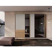 Armadio scorrevole moderno 2 ante con specchio Zenzero Shop
