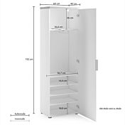 armadio con 5 ripiani