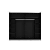  Armadio a 2 ante scorrevoli, finitura Nero