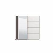 armadio con specchio nero e bianco