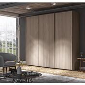 Armadio 3 ante scorrevoli, finitura Olmo Perla, made in Italy