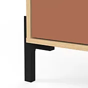 Colonna bagno con ante e cassetti, Rovere e Pesca, 89x33x202 h cm