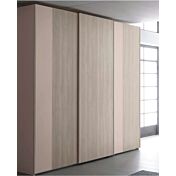 Armadio 3 ante scorrevoli, finitura Ciliegio bianco e Cipria