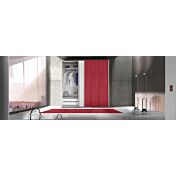 Armadio Vertigo 2 ante scorrevoli con anta tutta rossa e bianca opaca
