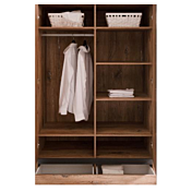 Armadio multiuso 2 ante un cassetto, finitura Rovere e Antracite