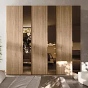 armadio noce specchi bronzo