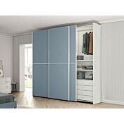 Armadio 3 ante scorrevole in finitura Cadaques e Rovere Bianco