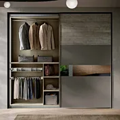 armadio scorrevole rovere grigio