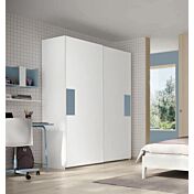 Armadio scorrevole Bianco opaco con inserti Cadaques