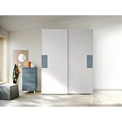 Armadio scorrevole Bianco opaco con inserti Cadaques