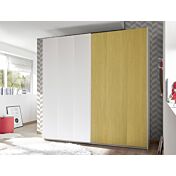 Cameretta moderna con letto like in legno e armadio vertigo GIallo e Bianco