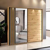 Armadio moderno finitura rovere grigio