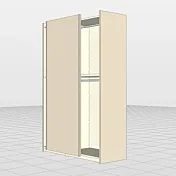 Armadio scorrevole 2 ante, L.163, Laccato beige