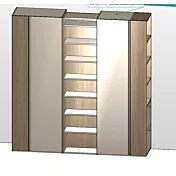 armadio con librera su misura