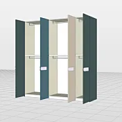 armadio verde 5 ante laccato