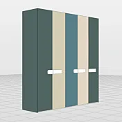 armadio laccato verde