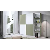 armadio salvia e bianco