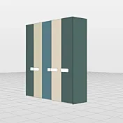 armadio verde laccato