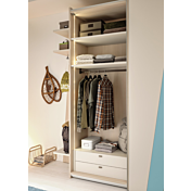 Armadio camerette L.155 Moretti Compact, Oliva, Tabacco e Cielo laccato