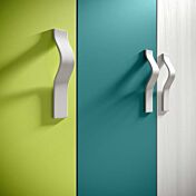 Armadio per camerette con 3 ante battenti in finitura Olmo bianco, Verde acido LACCATO e Petrolio LACCATO