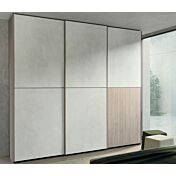 Camera matrimoniale scontata completa in Noce brina e Cemento artico